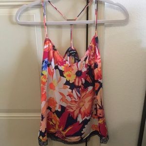 Bebe top with lace bottom